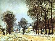 Alfred Sisley Snow at Louveciennes painting